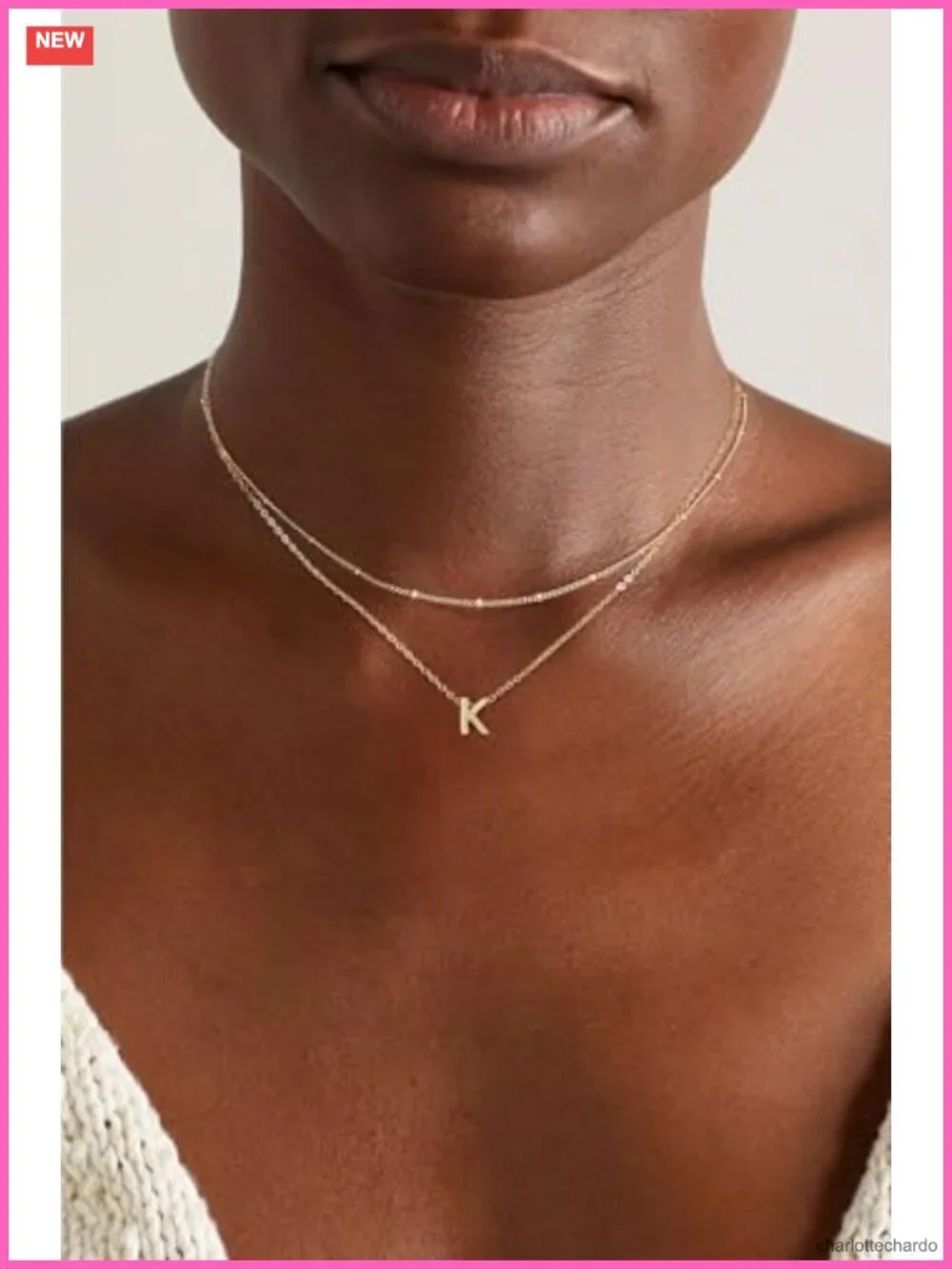 14k Gold Plated Initial Necklace Round Letter Pendant Dainty Monogram Jewelry